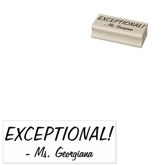 Tampons Encreurs "EXCEPTIONNEL !" Timbre en caoutchouc de l'enseign (Tamponné)