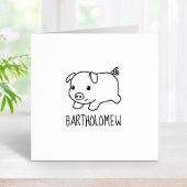 Tampons Encreurs Exécuter le nom personnalisé du cochon de pouce