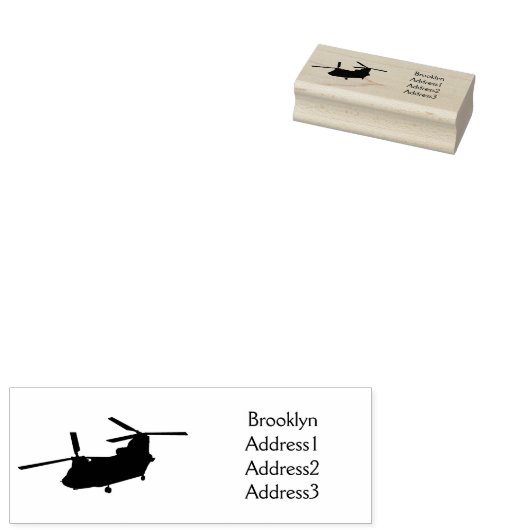 Tampons Encreurs Exemple d'hélicoptère militaire Chinook (Tamponné)