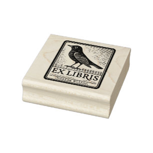 Tampons Encreurs Exlibris corbeau personnalisé