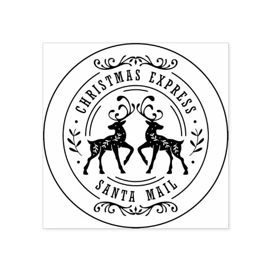Tampons Encreurs Express de Noël Père Noël Mail Cute Reindeer (Impression)