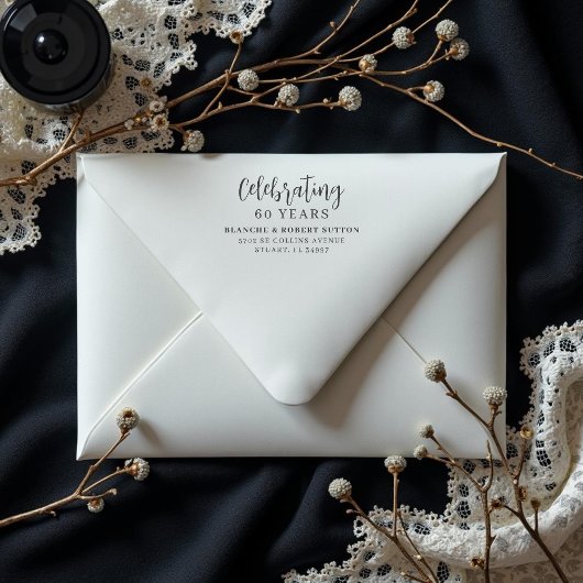 Tampons Encreurs Exquisite Elegant Wedding Anniversarie Address