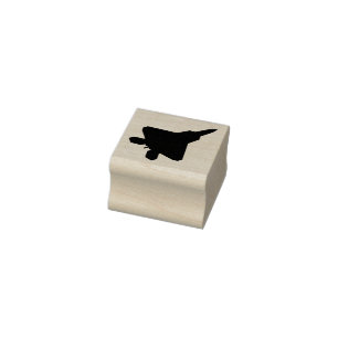 Tampons Encreurs F-22 Raptor Fighter Jet Top View Wood Stamp