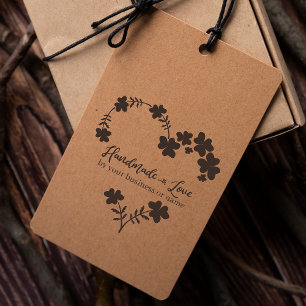 Tampons Encreurs Fabriqué à la main avec amour Botanique Coeur Flor