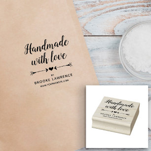 Tampons Encreurs Fabriqué à la main avec amour - Coeur et flèches -