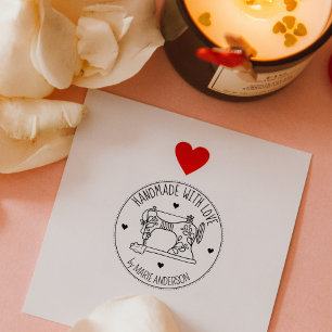 Tampons Encreurs Fabriqué à la main avec amour, Machine à coudre