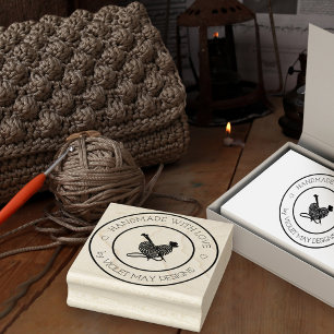 Tampons Encreurs Fabriqué à la main avec amour - Tricot de coeur