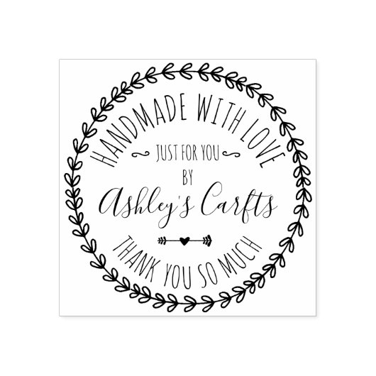 Tampons Encreurs Fabriqué à la main avec Loo boho Merci rustique (Impression)