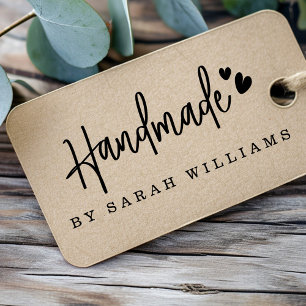 Tampons Encreurs Fabriqué à la main par le coeur de nom script manu