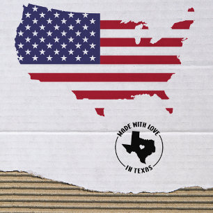 Tampons Encreurs Fabriqué avec amour au Texas, Small Business,
