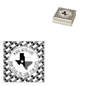 Tampons Encreurs Fabriqué Avec Amour De TEXAS Texan Flag Map (Tamponné)