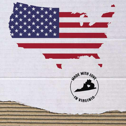 Tampons Encreurs Fabriqué avec amour en Virginie, Small Business,