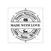 Tampons Encreurs Fabriqué avec amour Moderne Rétro Rouge (Impression)