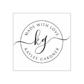 Tampons Encreurs Fabriqué Avec Amour Monogramme Entreprise (Impression)