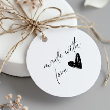 Fabriqué avec amour Script Heart simple
