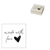 Tampons Encreurs Fabriqué avec amour Script Heart simple (Tamponné)