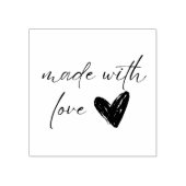 Tampons Encreurs Fabriqué avec amour Script Heart simple (Impression)