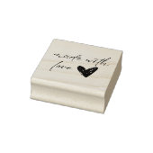 Tampons Encreurs Fabriqué avec amour Script Heart simple (Tampon)