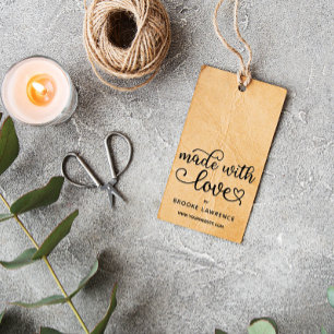 Tampons Encreurs Fabriqué avec l'amour joli script de coeur