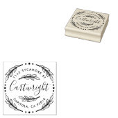 Tampons Encreurs Fabriqué Rustique Laurel Wreath Adresse de retour (Tamponné)