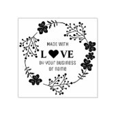 Tampons Encreurs Fabriqué sur mesure avec l'amour Citation Fleurs G (Impression)