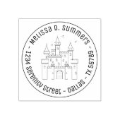 Tampons Encreurs Fairytale Médiévale Château Royal Adresse ronde 3 (Impression)