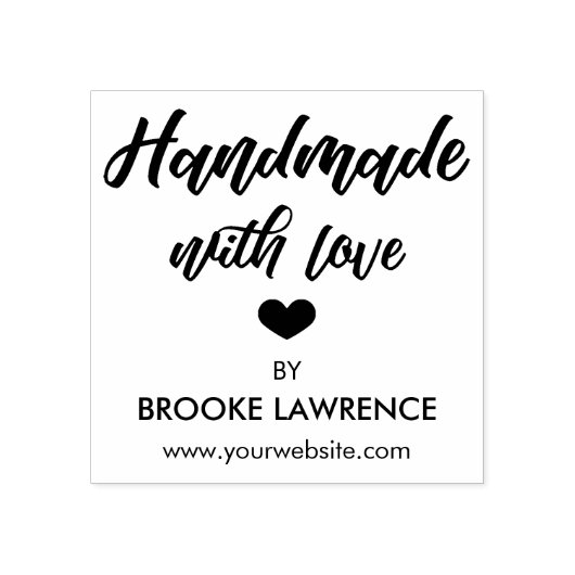 Tampons Encreurs Fait à la main avec amour Coeur & Nom (Impression)