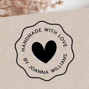 Tampons Encreurs Fait à la main avec amour par nom personnalisé min