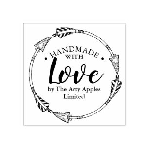 Tampons Encreurs fait à la main avec flèche d'enveloppe d'affaires 