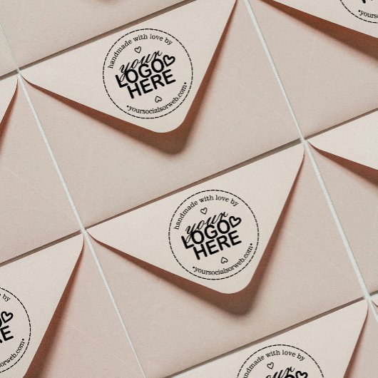 Tampons Encreurs Fait à la main avec Love Logo Rustique