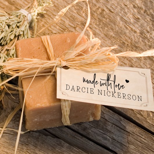 Tampons Encreurs Fait avec amour cœur simple