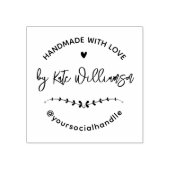 Tampons Encreurs Fait main avec amour | Rustic Heart & Feuille Wrea (Impression)