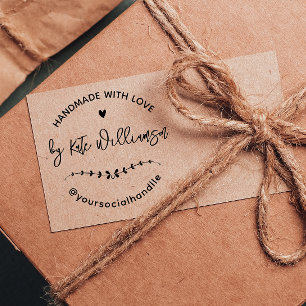 Tampons Encreurs Fait main avec amour Rustic Heart & Feuille Wrea