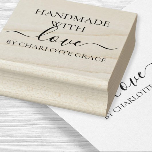 Tampons Encreurs Faite à la main avec amour typographie personnalis