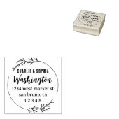 Tampons Encreurs Faites votre propre rustique Wreath Couple Adresse (Tamponné)