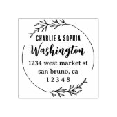 Tampons Encreurs Faites votre propre rustique Wreath Couple Adresse (Impression)