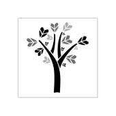 Tampons Encreurs Fall Heart Tree - Feuilles d'automne Wood Art Stam (Impression)