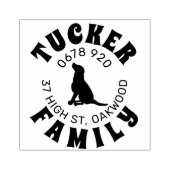 Tampons Encreurs FAMILLE Adresse Chien Image Timbre en caoutchouc (Impression)