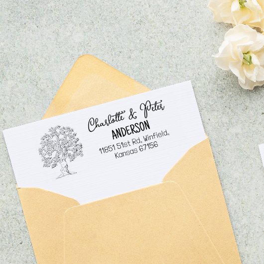 Tampons Encreurs Famille d'adresses de retour d'arborescence