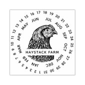 Tampons Encreurs Famille de poulet rustique ferme ⎢ oeuf carton Dat (Impression)