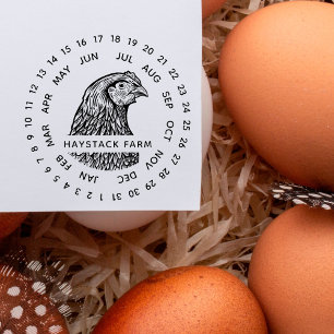 Tampons Encreurs Famille de poulet rustique ferme ⎢ oeuf carton Dat