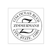 Tampons Encreurs Famille Monogramme initial Adresse de retour (Impression)