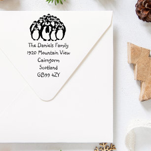 Tampons Encreurs Famille Penguin Cute Nouveau Timbre Adresse