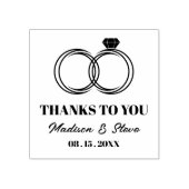 Tampons Encreurs Fancy Original Modern Wedding Rings Thanks to You (Impression)
