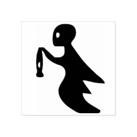 Tampons Encreurs Fantôme avec timbre d'art en silhouette de lantern (Impression)