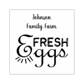 Tampons Encreurs Farm Fresh Eggs Carton Ajouter un nom (Impression)