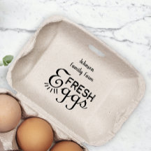Farm Fresh Eggs Carton Ajouter un nom