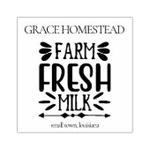 Tampons Encreurs Farm Fresh Milk Farmers Market Ajouter le nom (Impression)