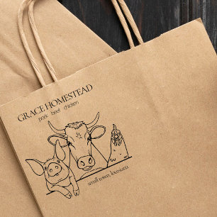 Tampons Encreurs Farmers Market Pig Cow Chicken Ajouter le nom