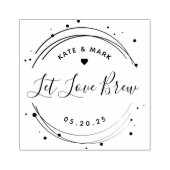 Tampons Encreurs Faveur de mariage moderne circulaire Laissez l'amo (Impression)